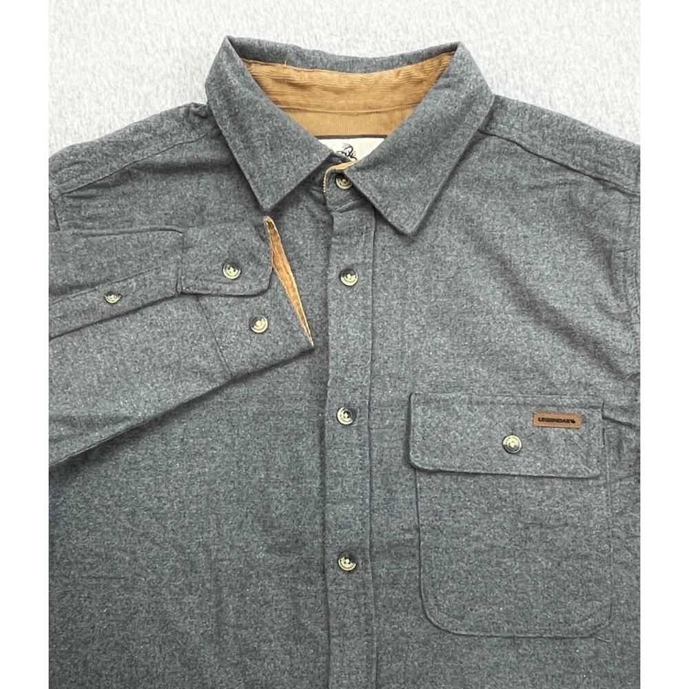 Legendary Shirt Men Medium Flannel 100% Cotton Rugged Buck Camp Button Up